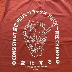 flux gear short sleeve t‎ shirt mens large red graphic design